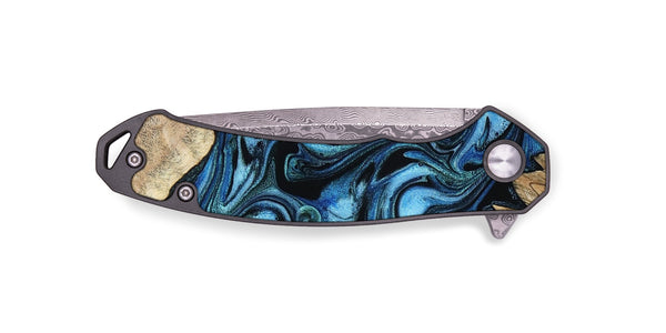 EDC Wood Pocket Knife - Meghan (Blue, 801080)