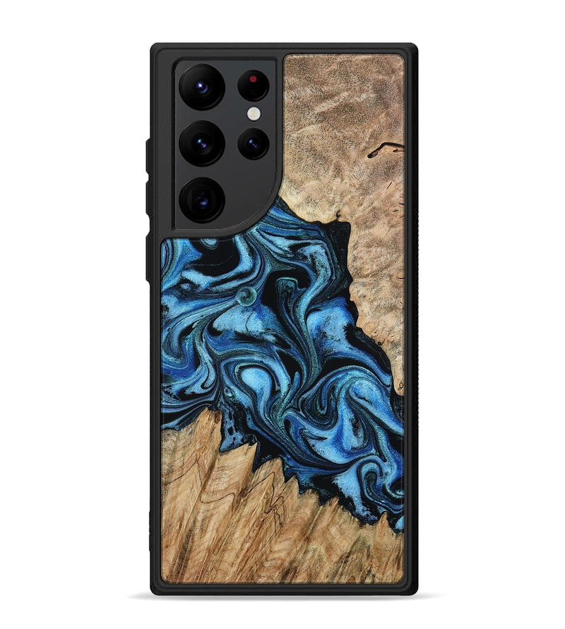 Galaxy S22 Ultra Wood Phone Case - Meghan (Blue, 801080)