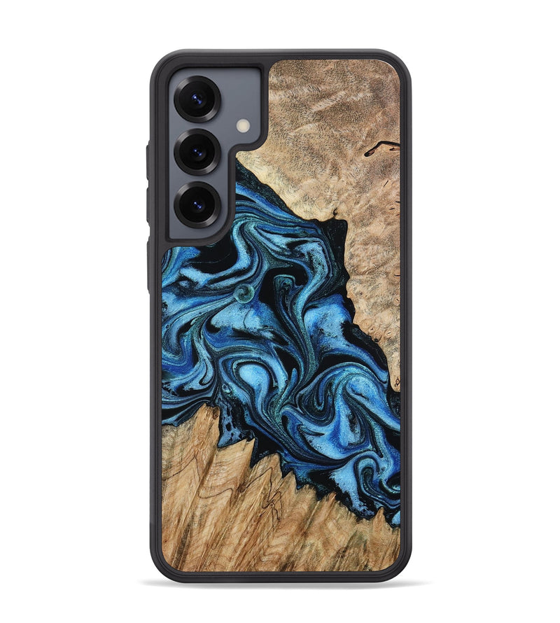 Galaxy S25 Plus Wood Phone Case - Meghan (Blue, 801080)