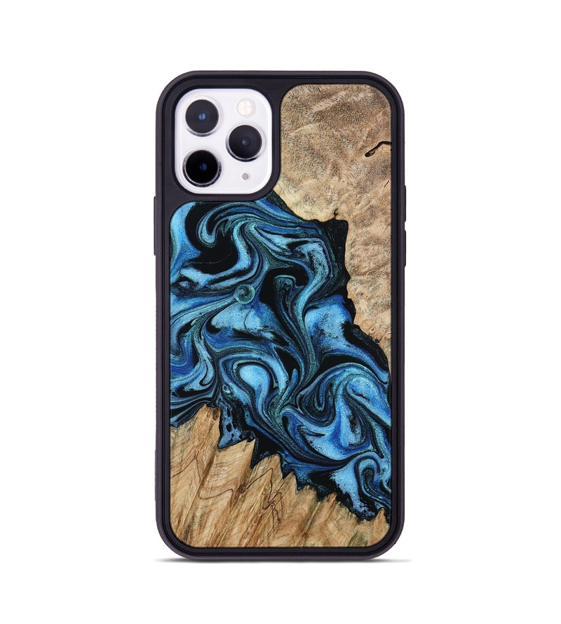 iPhone 11 Pro Wood Phone Case - Meghan (Blue, 801080)