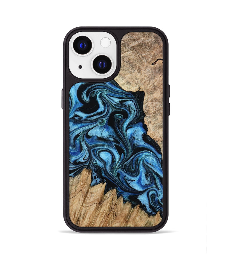 iPhone 13 Wood Phone Case - Meghan (Blue, 801080)