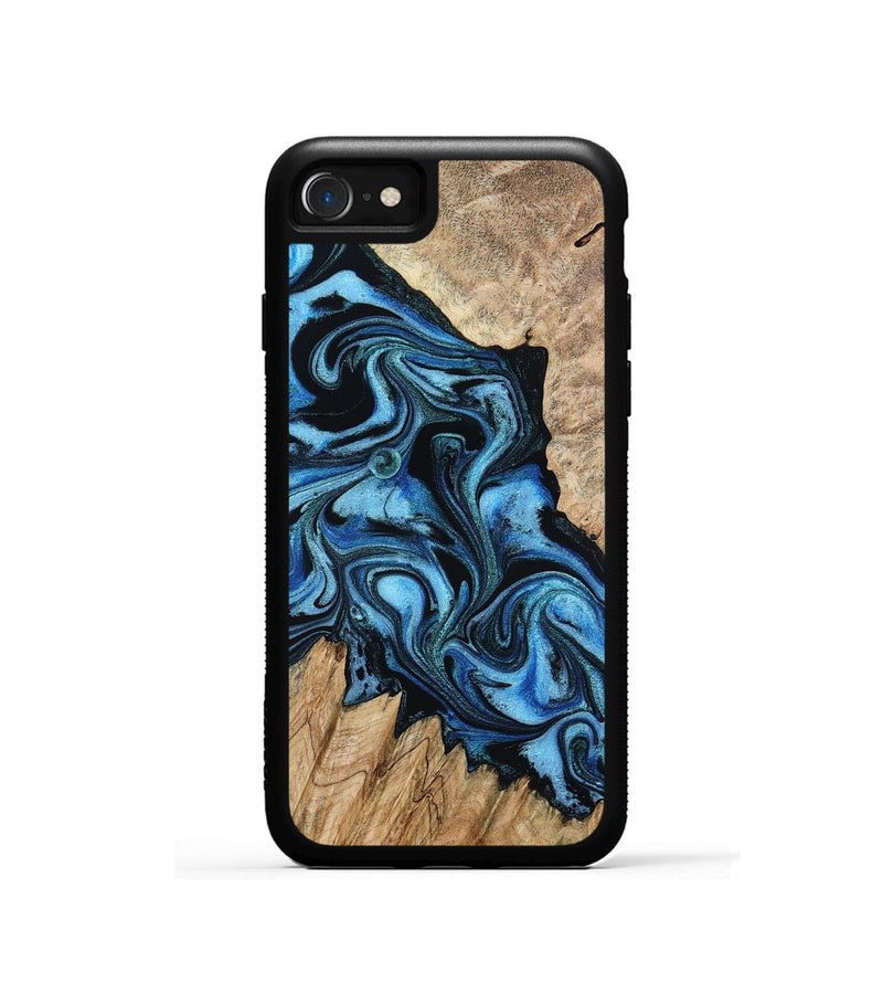 iPhone SE Wood Phone Case - Meghan (Blue, 801080)
