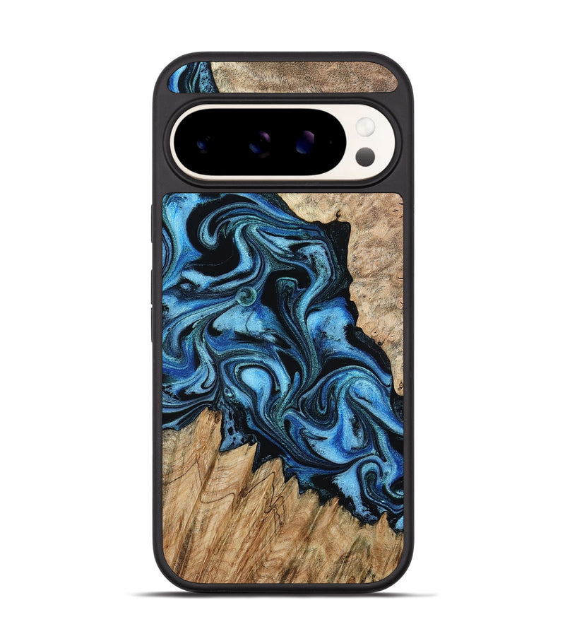 Pixel 9 Pro Wood Phone Case - Meghan (Blue, 801080)