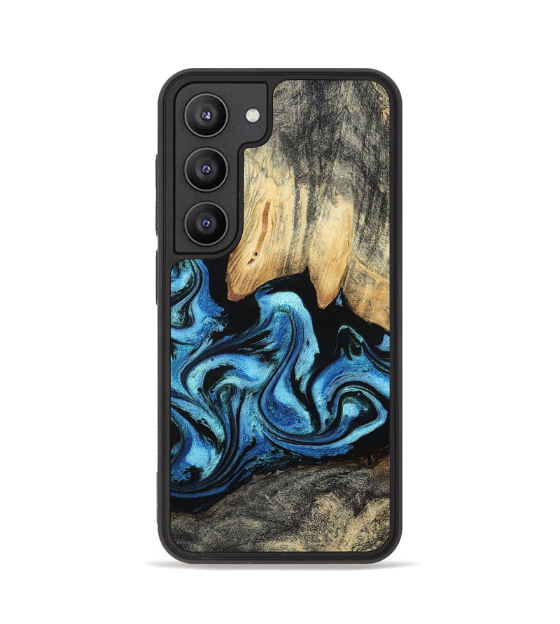 Galaxy S23 Wood Phone Case - Tracie (Blue, 801081)