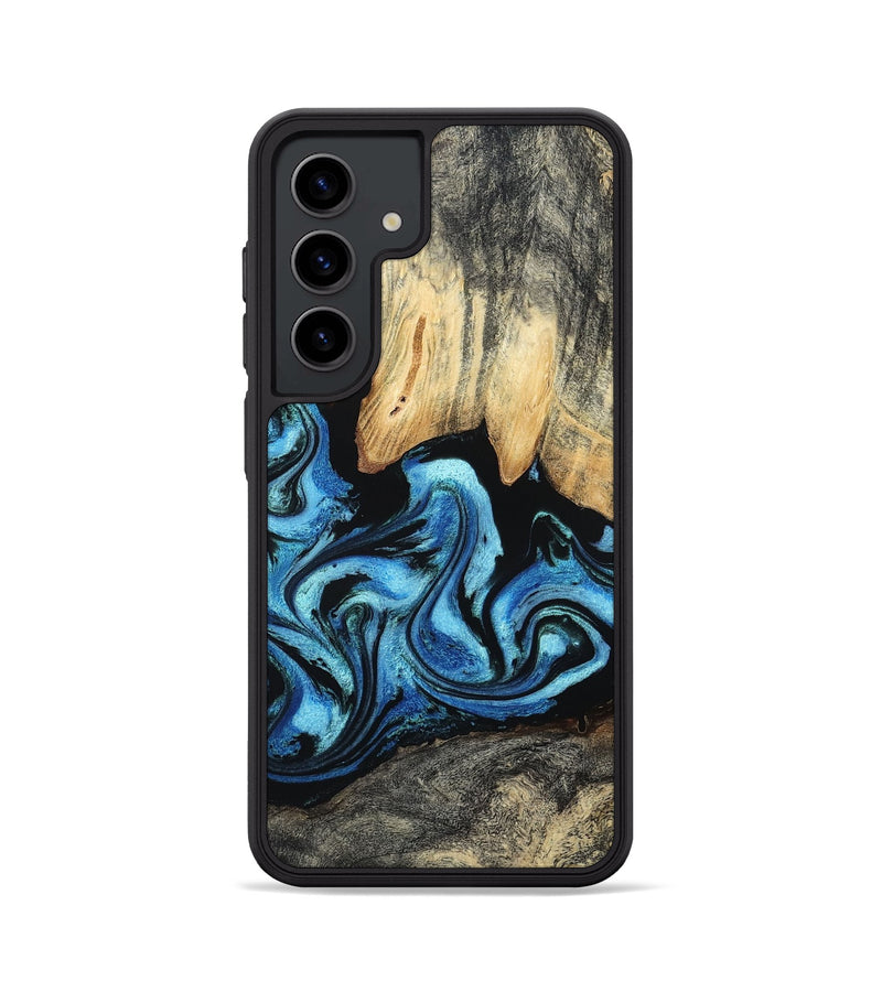 Galaxy S24 Wood Phone Case - Tracie (Blue, 801081)