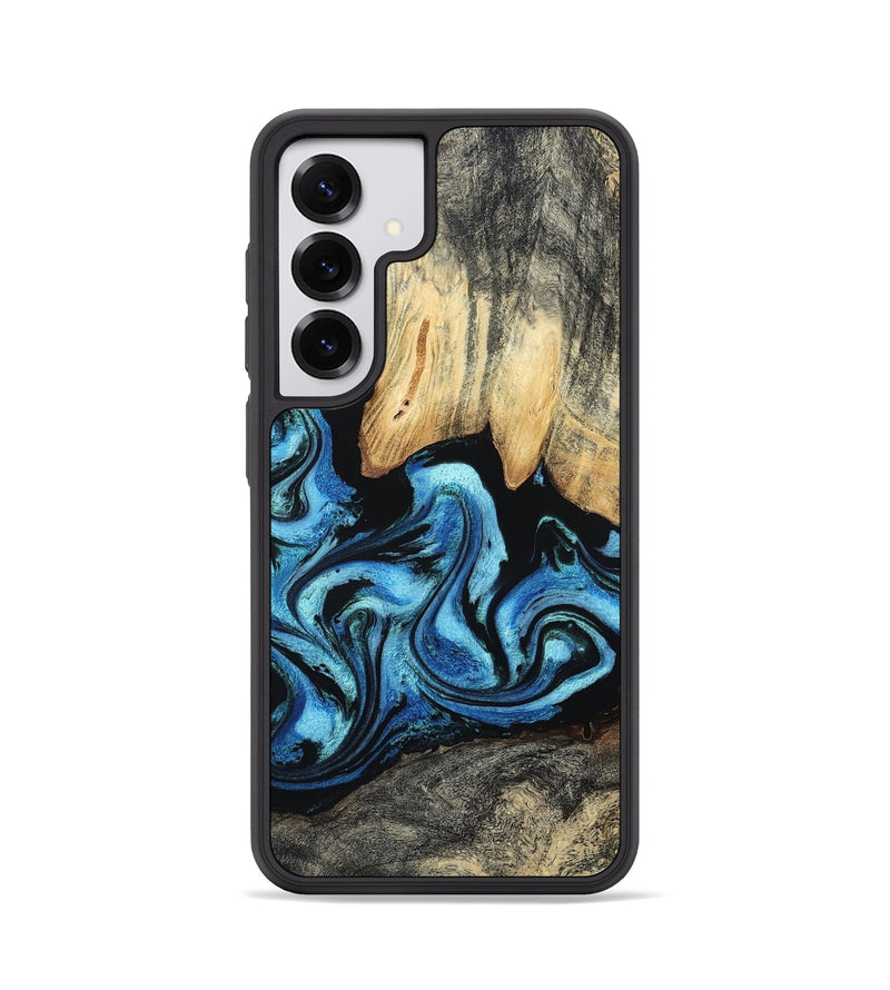 Galaxy S25 Wood Phone Case - Tracie (Blue, 801081)