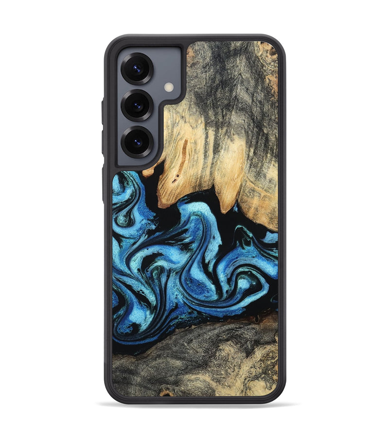 Galaxy S25 Plus Wood Phone Case - Tracie (Blue, 801081)