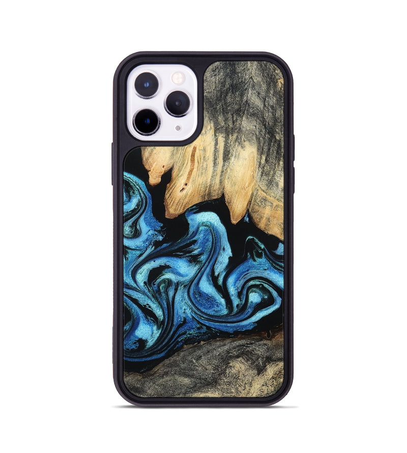 iPhone 11 Pro Wood Phone Case - Tracie (Blue, 801081)