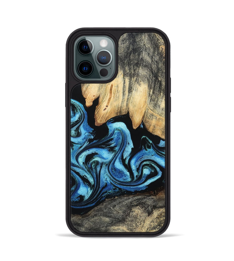 iPhone 12 Pro Wood Phone Case - Tracie (Blue, 801081)