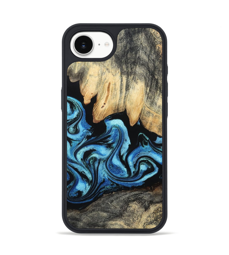 iPhone 16e Wood Phone Case - Tracie (Blue, 801081)
