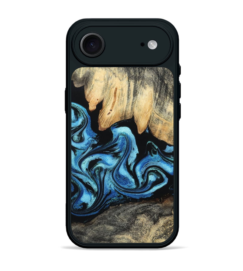 iPhone 17 Air Wood Phone Case - Tracie (Blue, 801081)