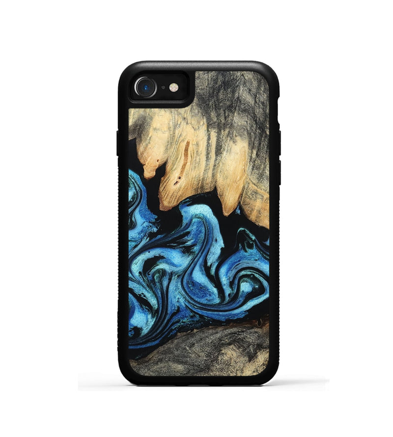 iPhone SE Wood Phone Case - Tracie (Blue, 801081)