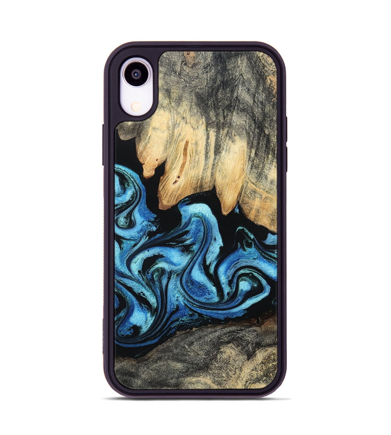 iPhone Xr Wood Phone Case - Tracie (Blue, 801081)