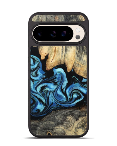 Pixel 10 Wood Phone Case - Tracie (Blue, 801081)