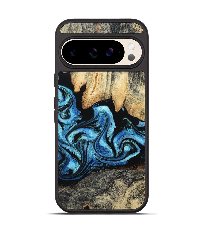Pixel 10 Wood Phone Case - Tracie (Blue, 801081)