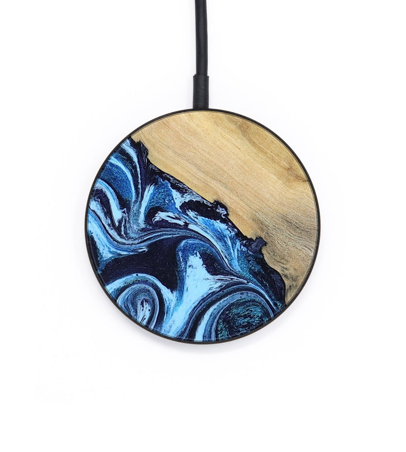 Circle Wood Wireless Charger - Besse (Blue, 801082)