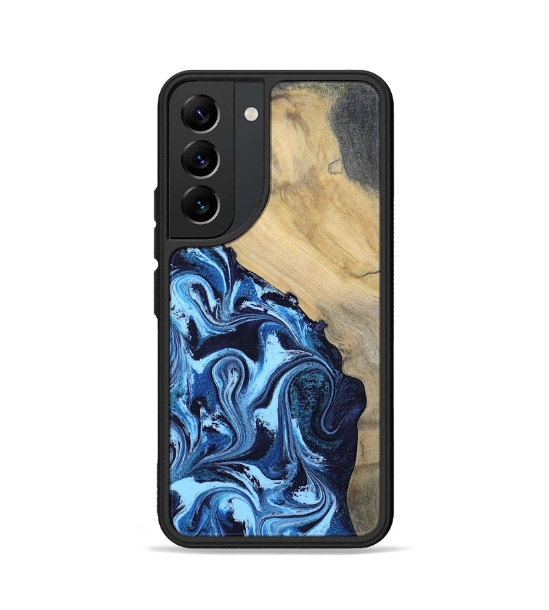 Galaxy S22 Wood Phone Case - Besse (Blue, 801082)