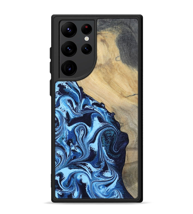 Galaxy S22 Ultra Wood Phone Case - Besse (Blue, 801082)