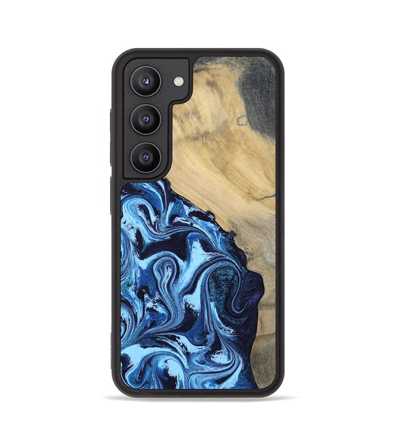 Galaxy S23 Wood Phone Case - Besse (Blue, 801082)