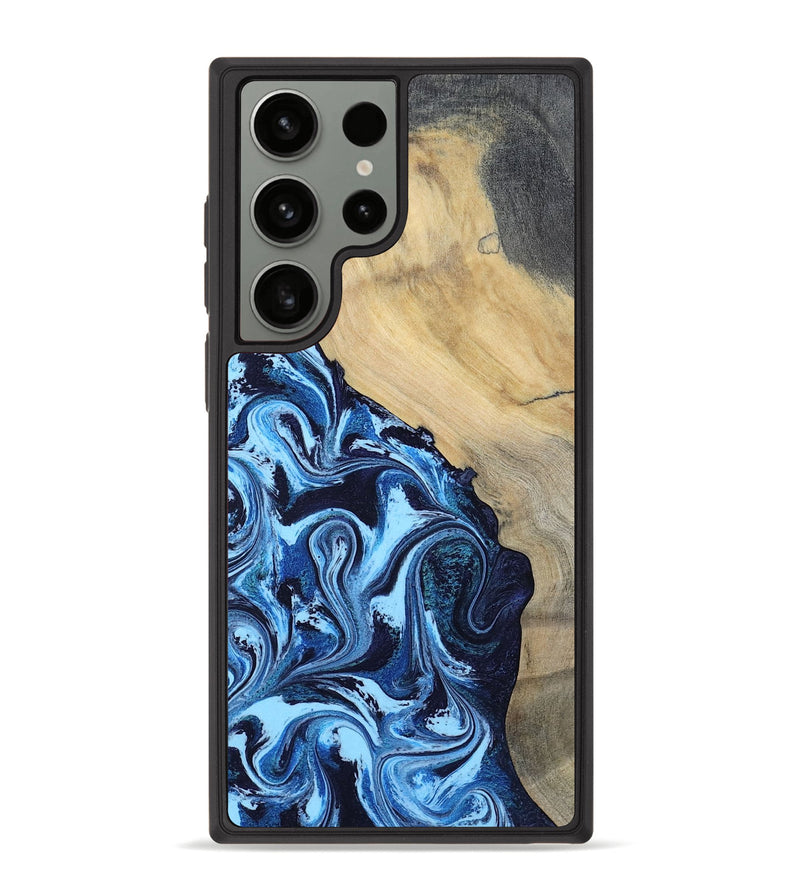 Galaxy S23 Ultra Wood Phone Case - Besse (Blue, 801082)