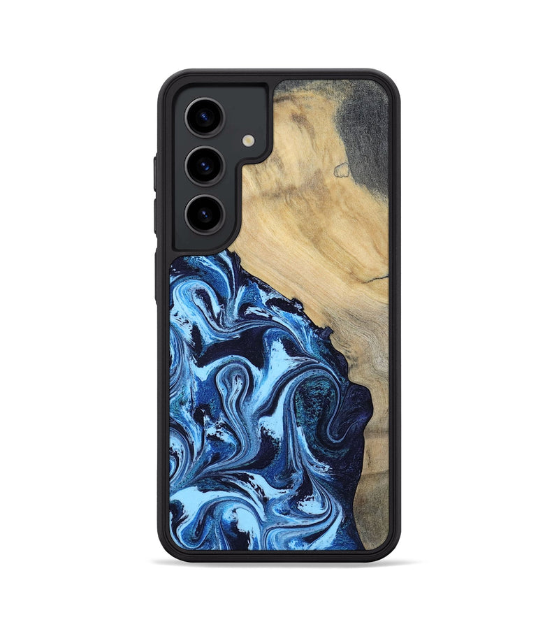 Galaxy S24 Wood Phone Case - Besse (Blue, 801082)