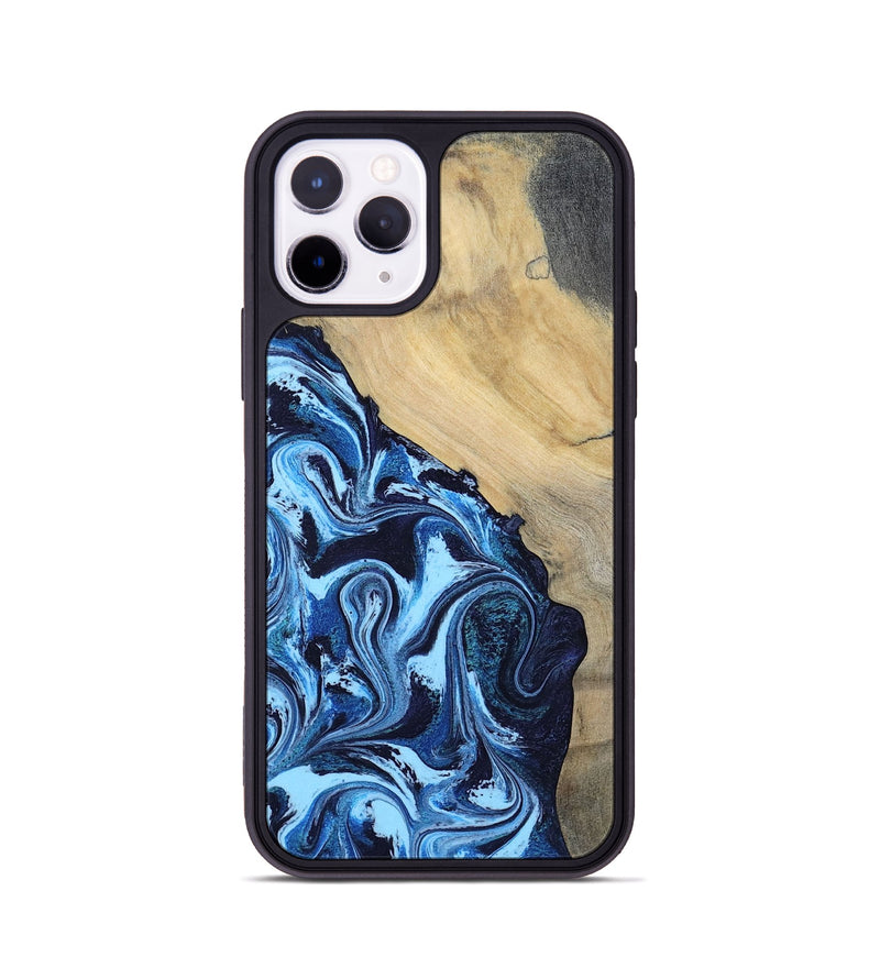 iPhone 11 Pro Wood Phone Case - Besse (Blue, 801082)