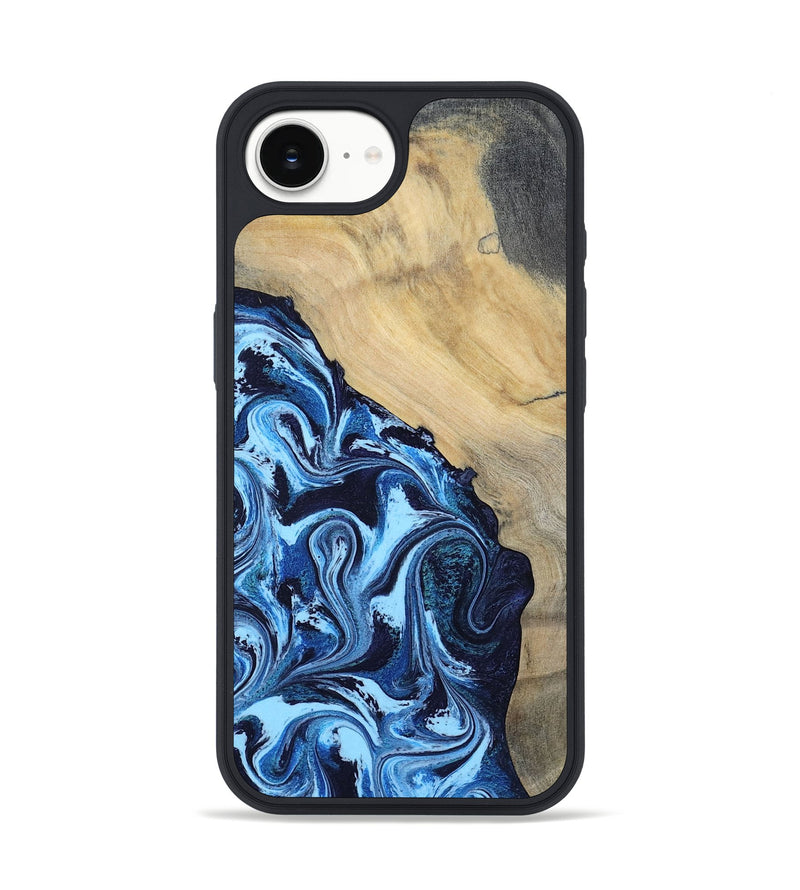 iPhone 16e Wood Phone Case - Besse (Blue, 801082)