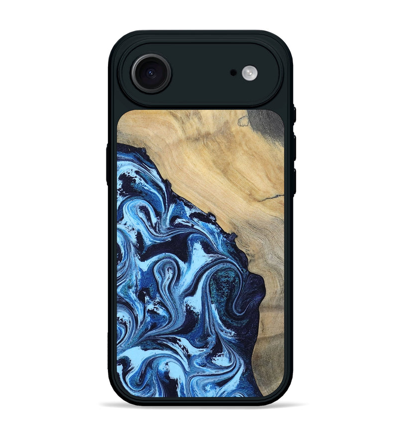 iPhone 17 Air Wood Phone Case - Besse (Blue, 801082)