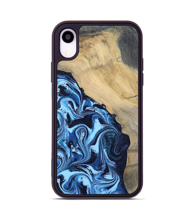 iPhone Xr Wood Phone Case - Besse (Blue, 801082)