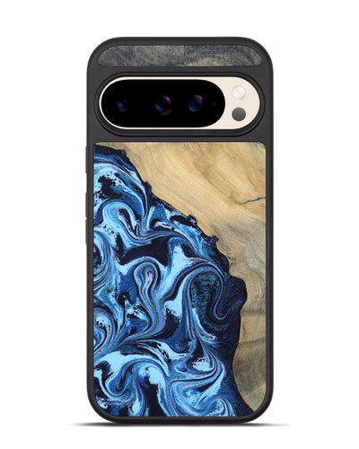 Pixel 10 Wood Phone Case - Besse (Blue, 801082)