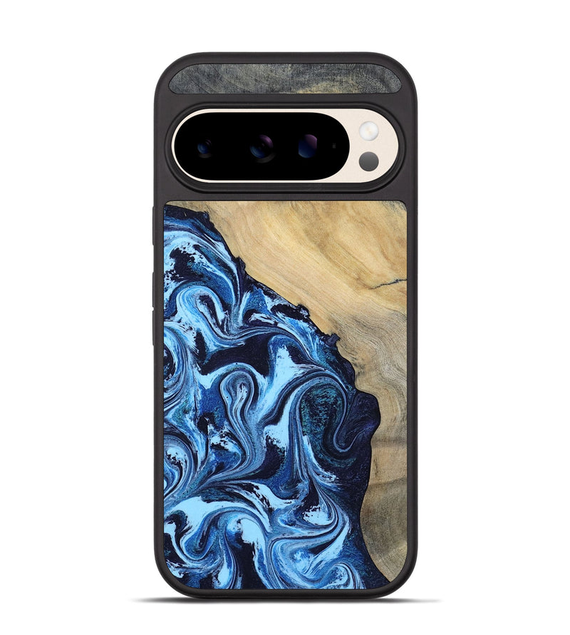 Pixel 10 Wood Phone Case - Besse (Blue, 801082)