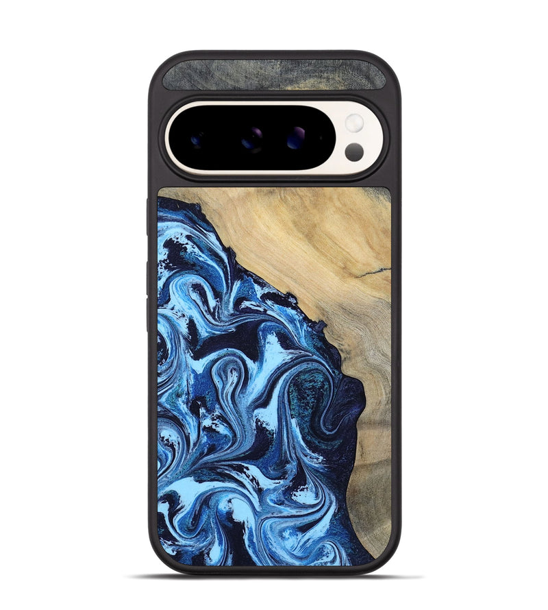 Pixel 9 Pro Wood Phone Case - Besse (Blue, 801082)