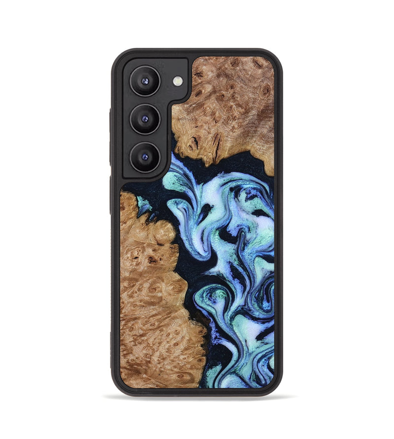 Galaxy S23 Wood Phone Case - Shante (Blue, 801083)
