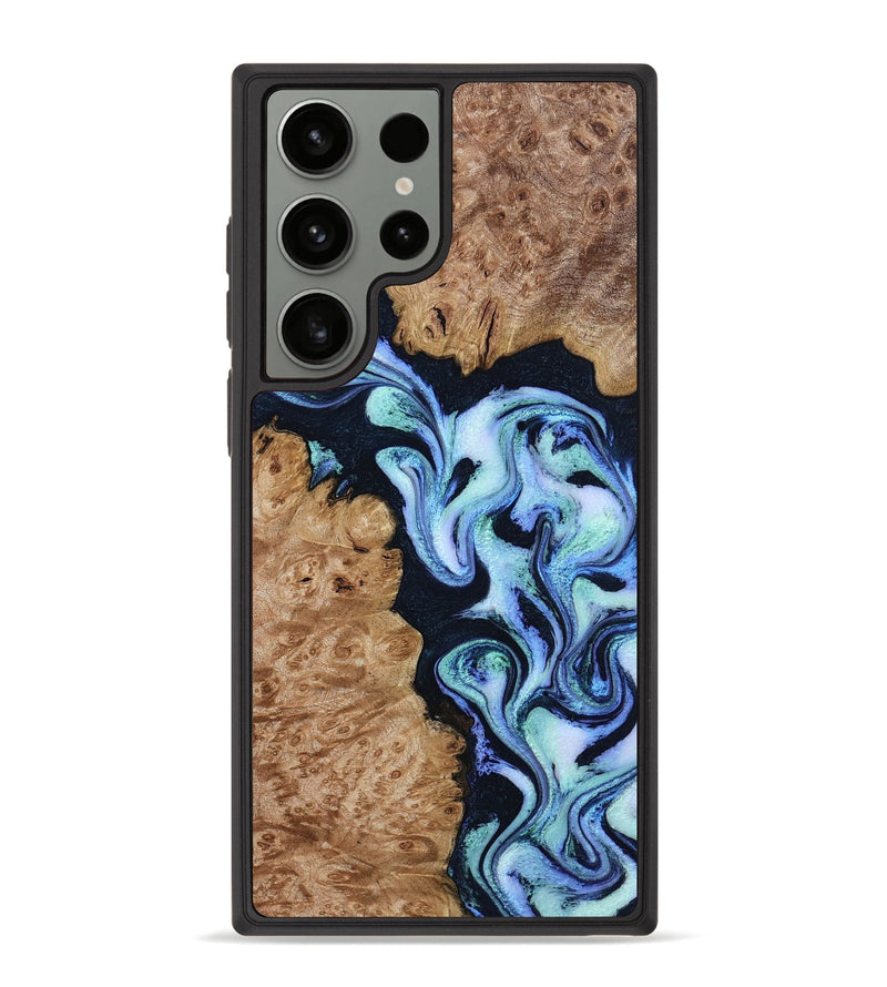 Galaxy S23 Ultra Wood Phone Case - Shante (Blue, 801083)