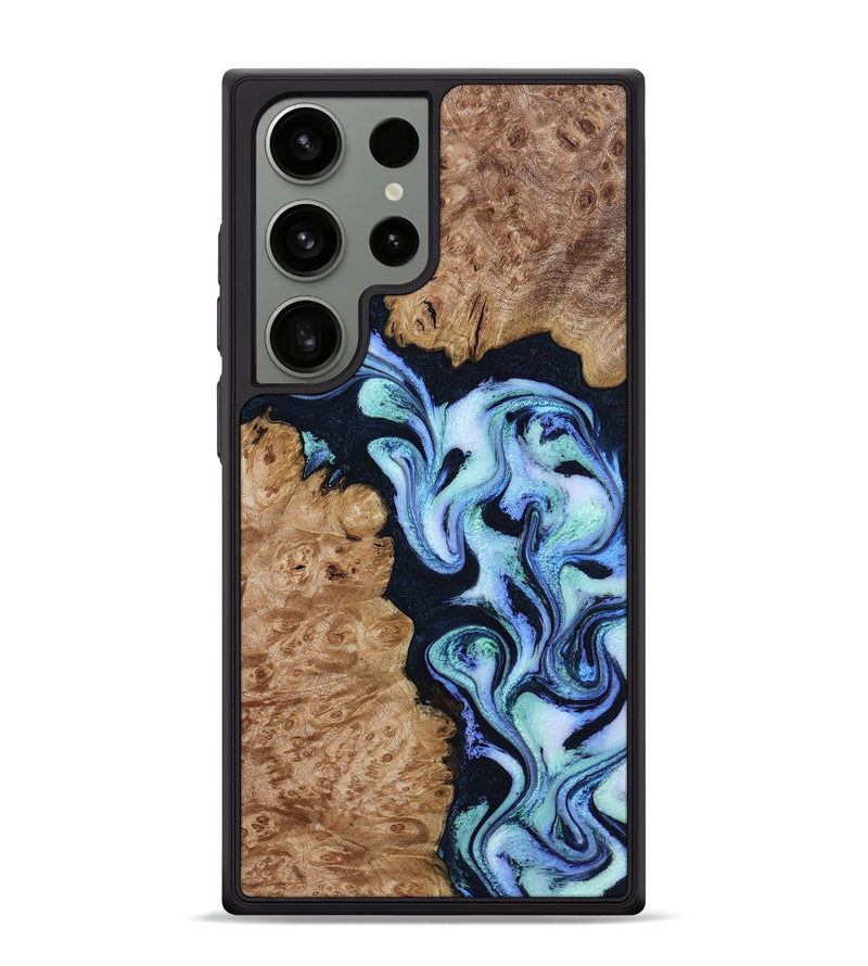 Galaxy S24 Ultra Wood Phone Case - Shante (Blue, 801083)