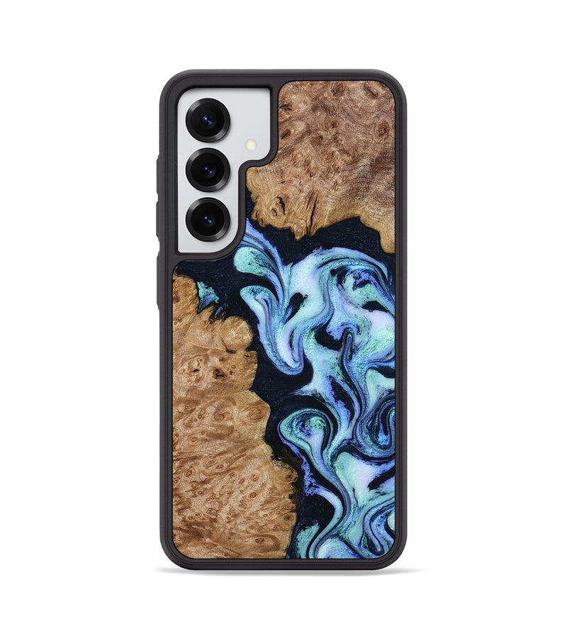 Galaxy S25 Wood Phone Case - Shante (Blue, 801083)