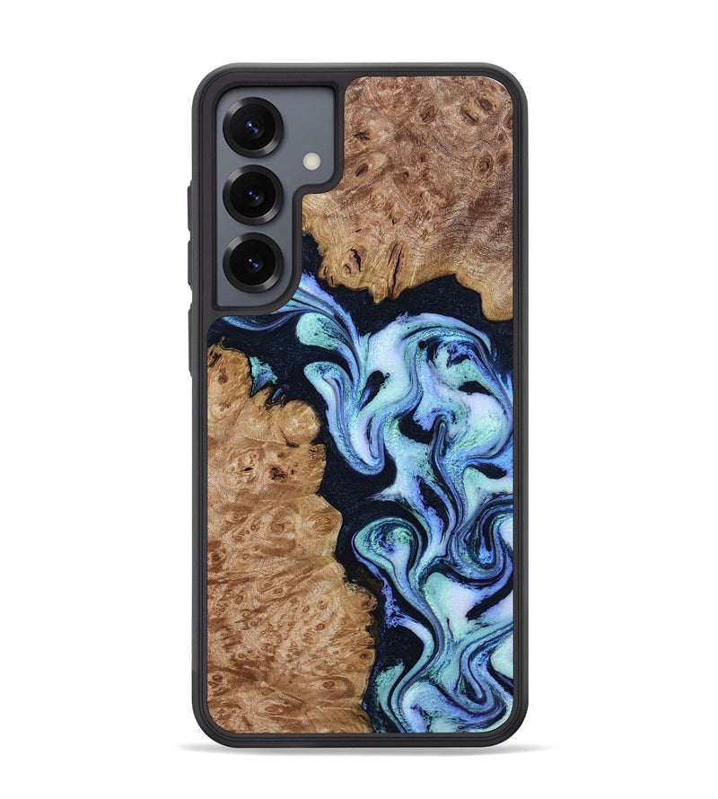 Galaxy S25 Plus Wood Phone Case - Shante (Blue, 801083)