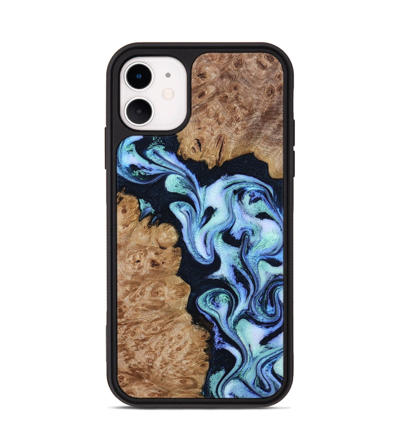 iPhone 11 Wood Phone Case - Shante (Blue, 801083)