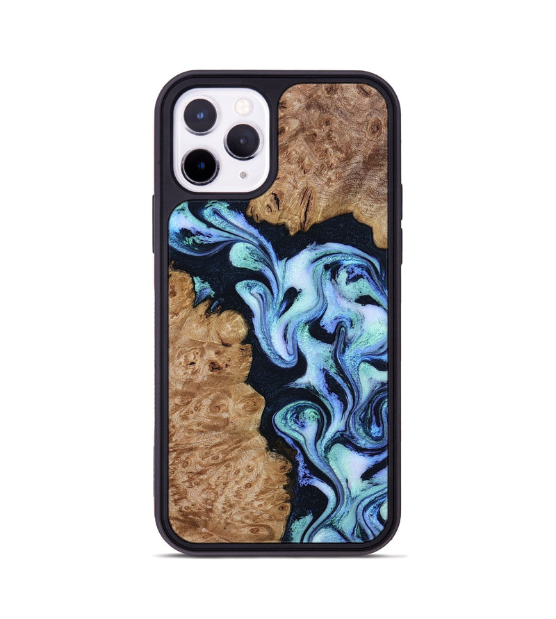 iPhone 11 Pro Wood Phone Case - Shante (Blue, 801083)