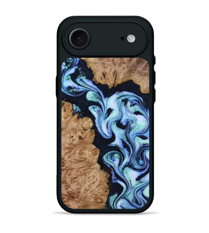 iPhone 17 Air Wood Phone Case - Shante (Blue, 801083)