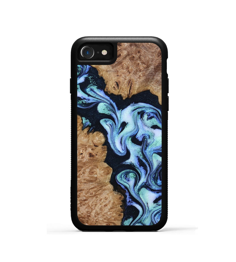 iPhone SE Wood Phone Case - Shante (Blue, 801083)