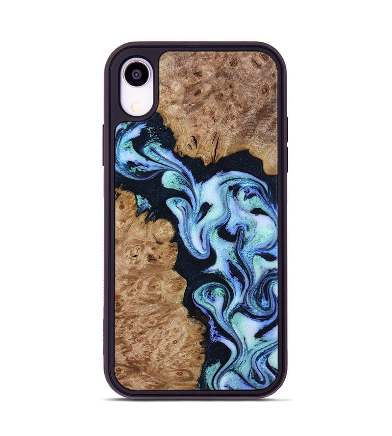 iPhone Xr Wood Phone Case - Shante (Blue, 801083)