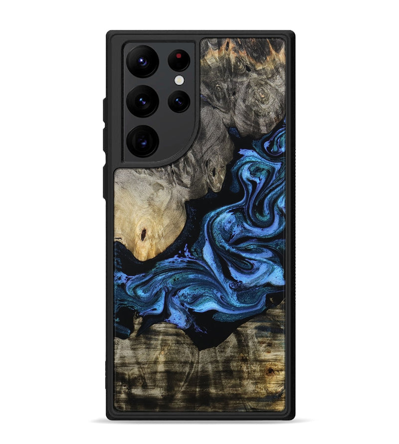 Galaxy S22 Ultra Wood Phone Case - Gerald (Blue, 801085)