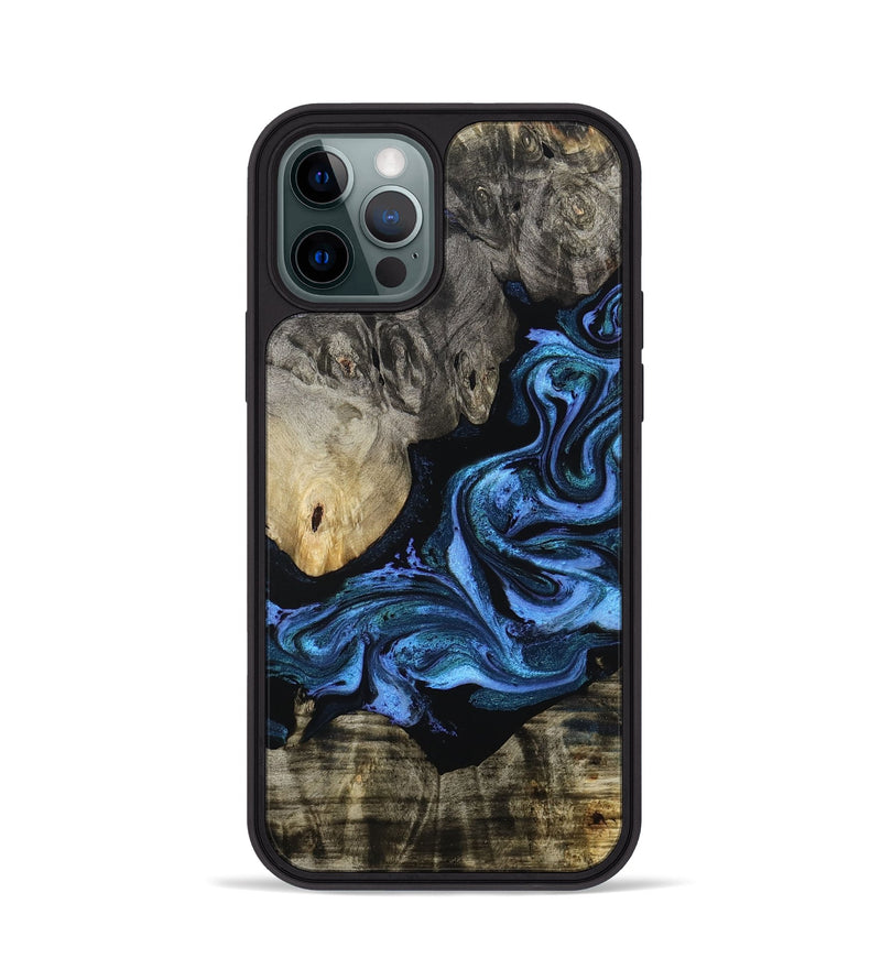 iPhone 12 Pro Wood Phone Case - Gerald (Blue, 801085)