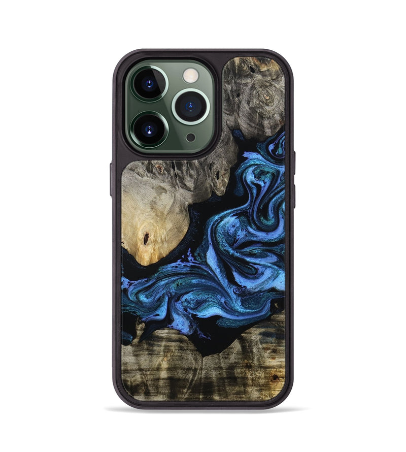 iPhone 13 Pro Wood Phone Case - Gerald (Blue, 801085)
