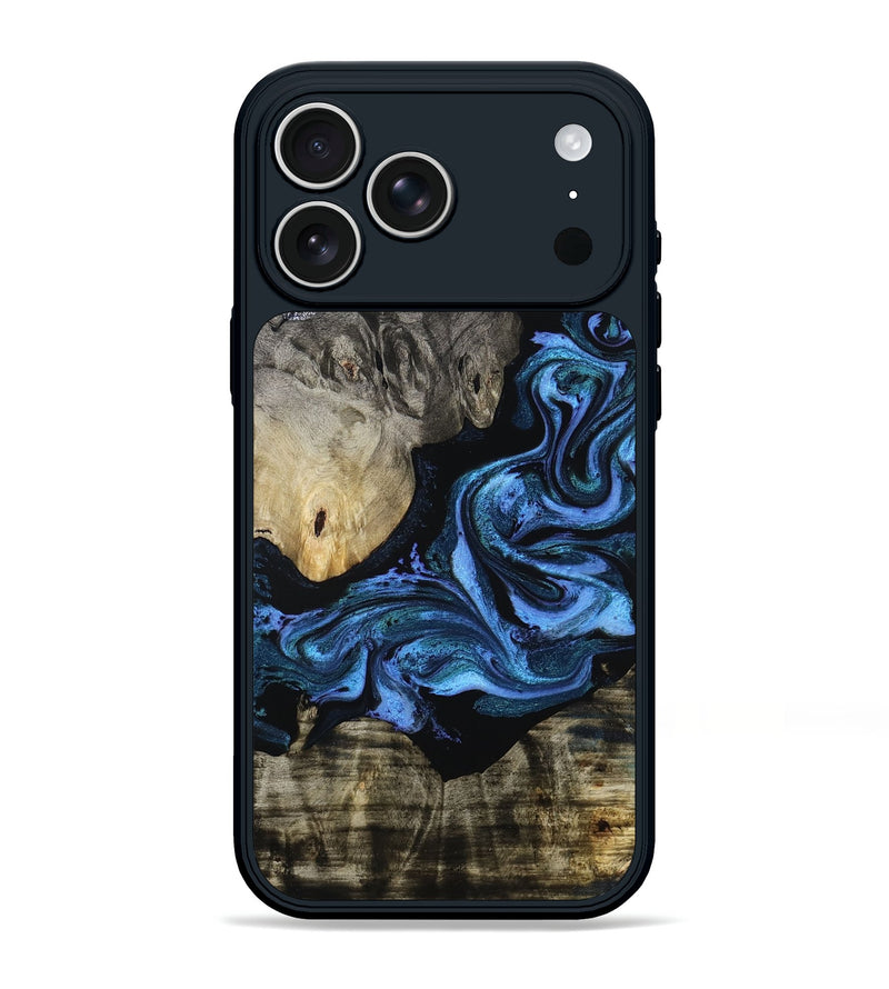 iPhone 17 Pro Max Wood Phone Case - Gerald (Blue, 801085)