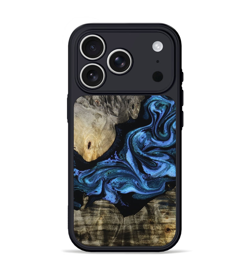 iPhone 17 Pro Wood Phone Case - Gerald (Blue, 801085)