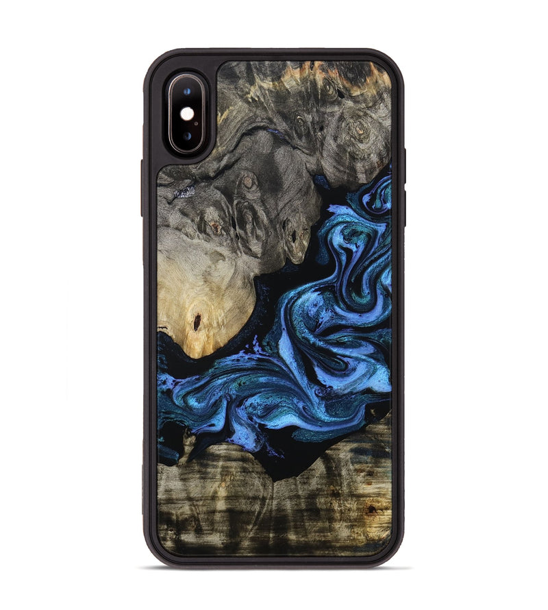 iPhone Xs Max Wood Phone Case - Gerald (Blue, 801085)