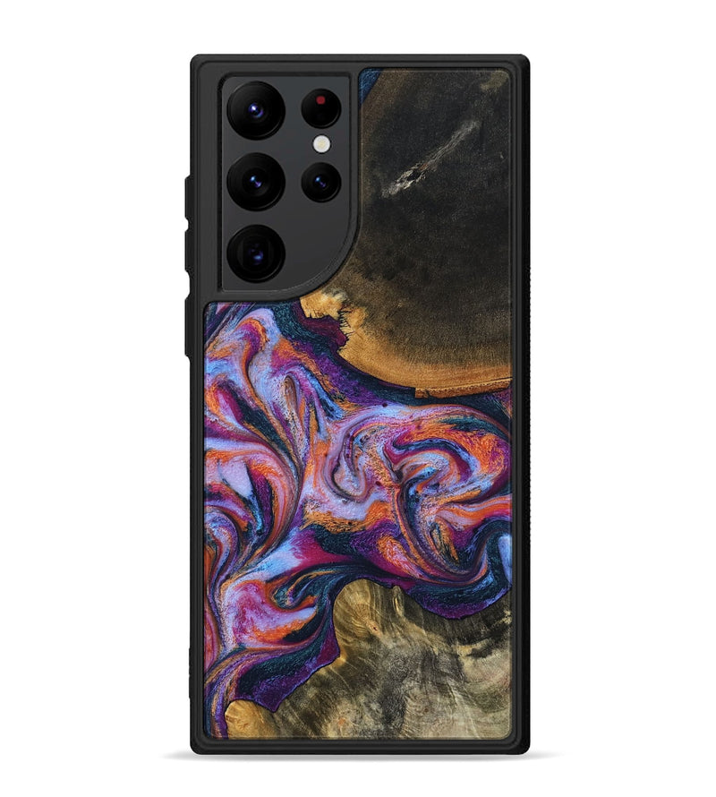 Galaxy S22 Ultra Wood Phone Case - Maegan (Blue, 801086)