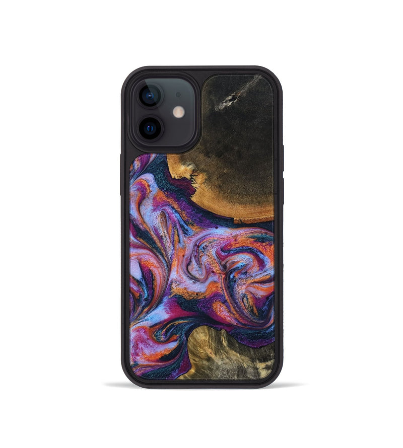 iPhone 12 mini Wood Phone Case - Maegan (Blue, 801086)